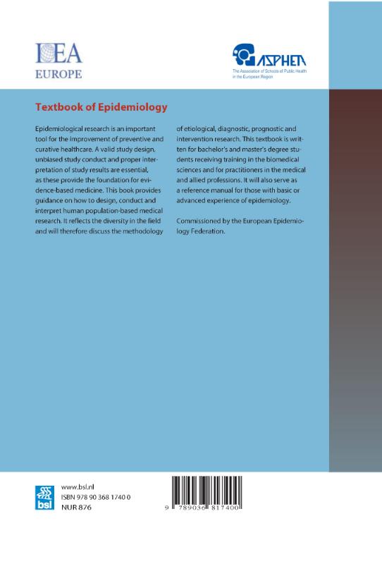 Textbook of Epidemiology / Kernboek achterkant