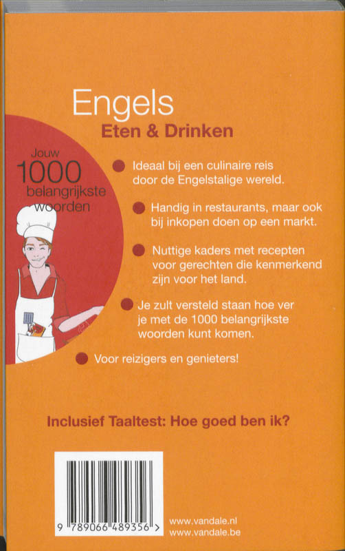 Van Dale Taalgids Eten En Drinken / Deel Engels achterkant