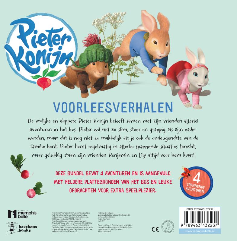 Pieter Konijn voorleesverhalen achterkant