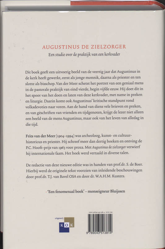 Monografieen over Europese cultuur 14 - Augustinus de zielzorger achterkant