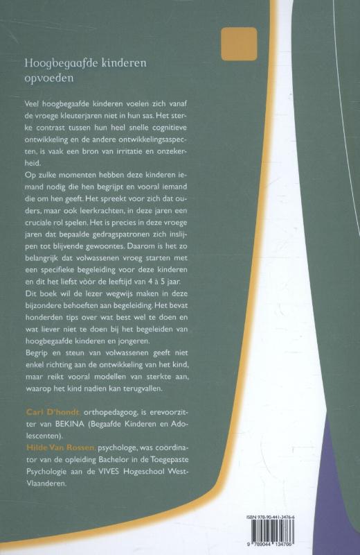 Hoogbegaafde kinderen opvoeden achterkant