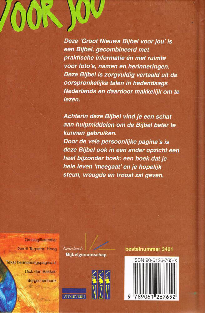 Groot Nieuws Bijbel voor jou achterkant