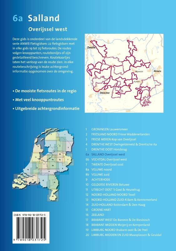 Overijssel West: Salland / ANWB fietsgids / 6a achterkant