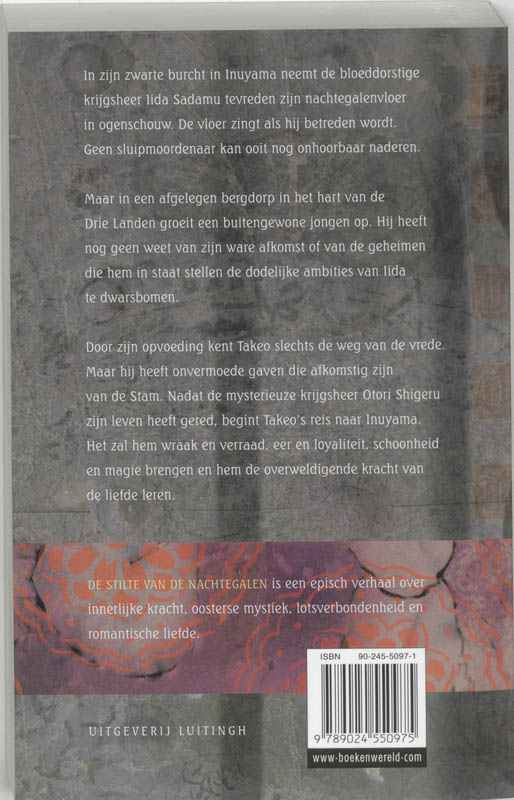 De stilte van de nachtegalen / Het verhaal van de Otori / 1 achterkant