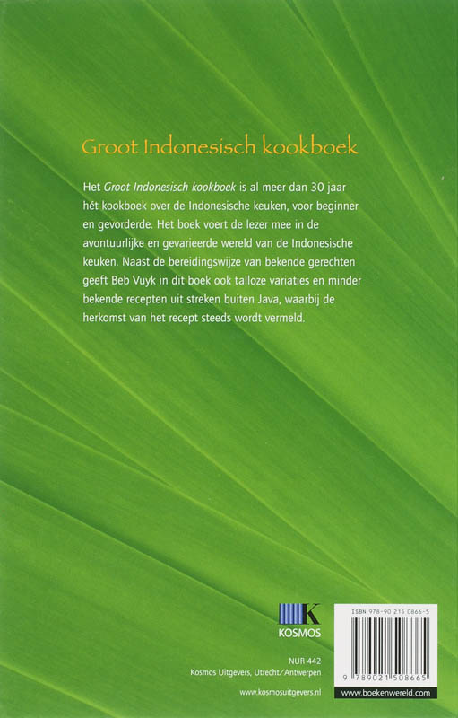 Groot Indonesisch Kookboek achterkant