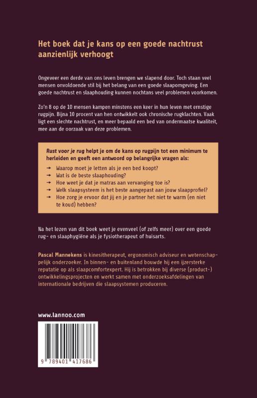 Rust voor je rug achterkant
