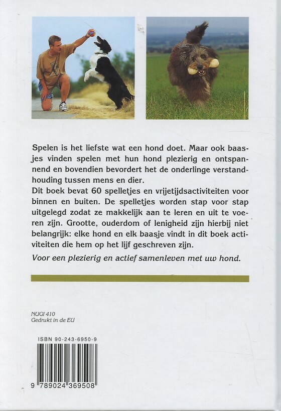 60 leuke spelletjes met uw hond achterkant