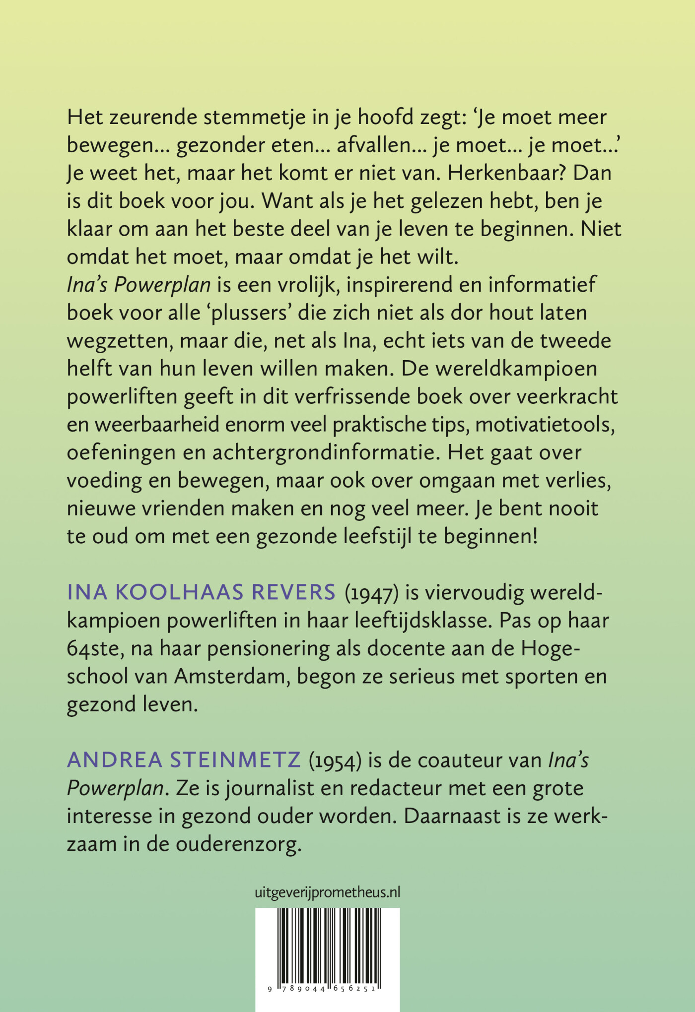 Ina's powerplan achterkant