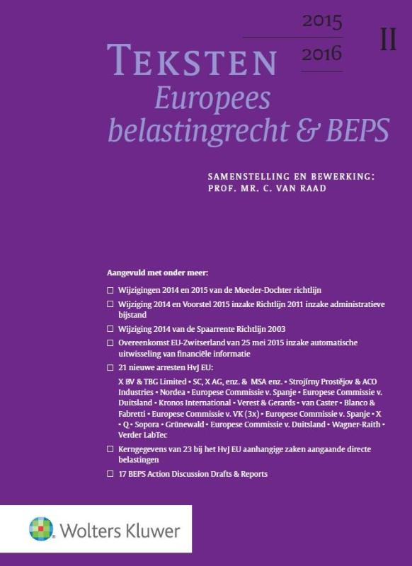Teksten Europees belastingrecht & BEPS 2015/2016