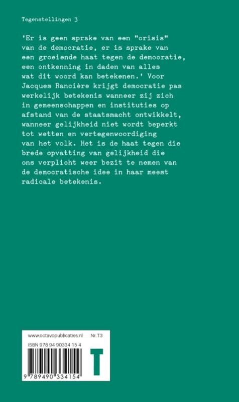 De haat tegen de democratie / Tegenstellingen / 3 achterkant