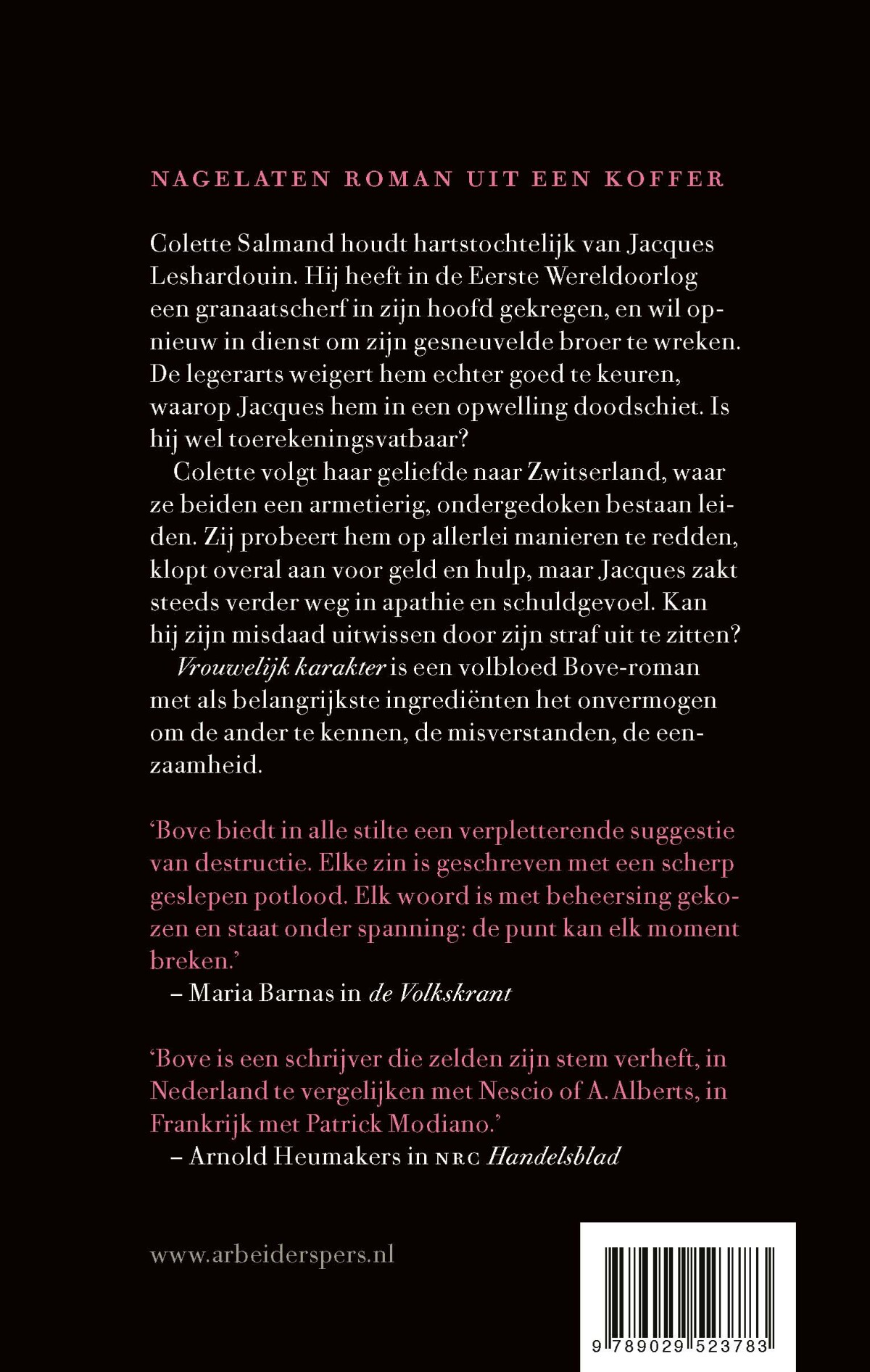 Vrouwelijk karakter achterkant