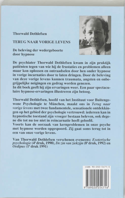 Terug Naar Vorige Levens achterkant