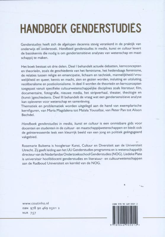 Handboek genderstudies in media, kunst en cultuur achterkant