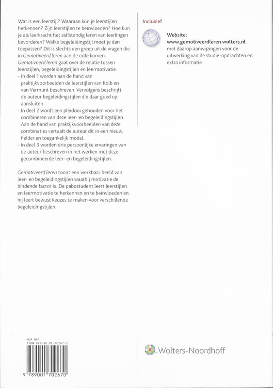 Gemotiveerd leren Gemotiveerd leren achterkant