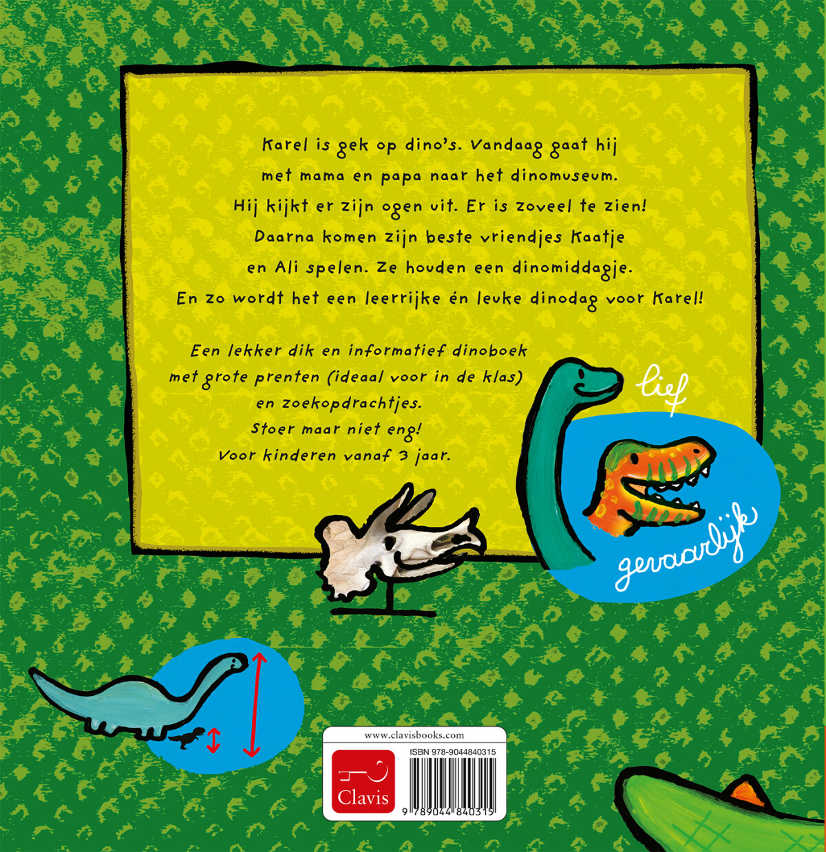 Hallo dino! / Karel en Kaatje achterkant