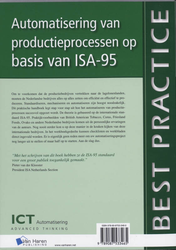 Automatisering van productieprocessen op basis van ISA-95 / Best practice achterkant