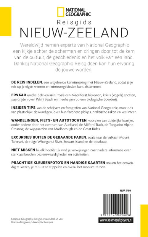 Nieuw-Zeeland / National Geographic reisgidsen achterkant