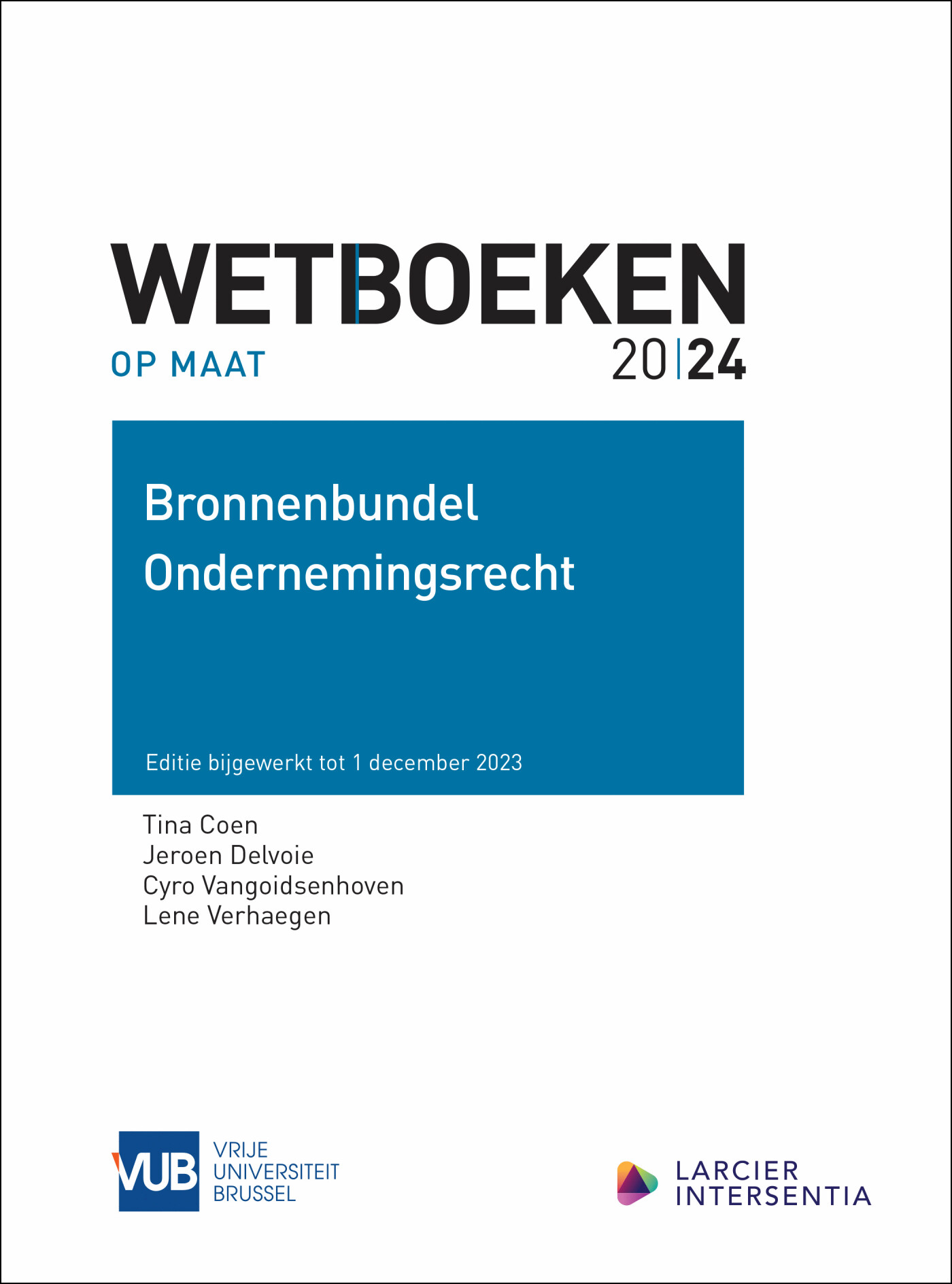 Bronnenbundel Ondernemingsrecht - VUB 2024 / S-WBOPM