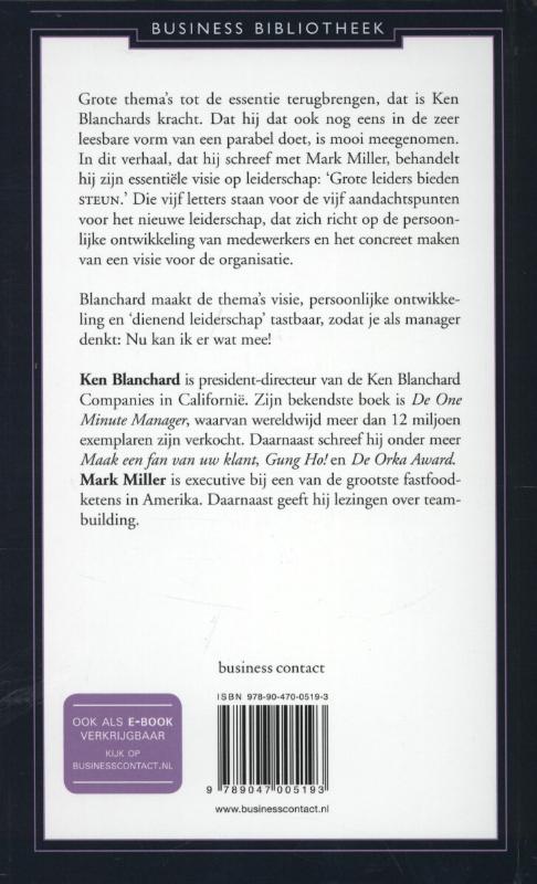 Het geheim van leiderschap / Business bibliotheek achterkant