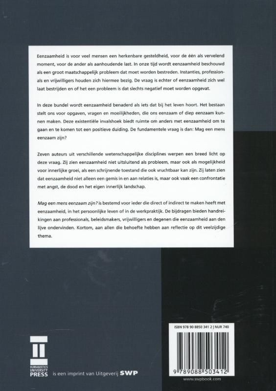Mag een mens eenzaam zijn? achterkant