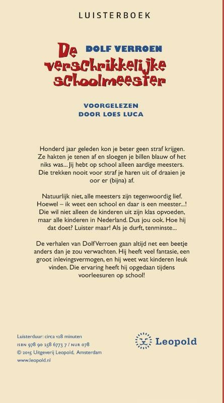 De verschrikkelijke schoolmeester achterkant