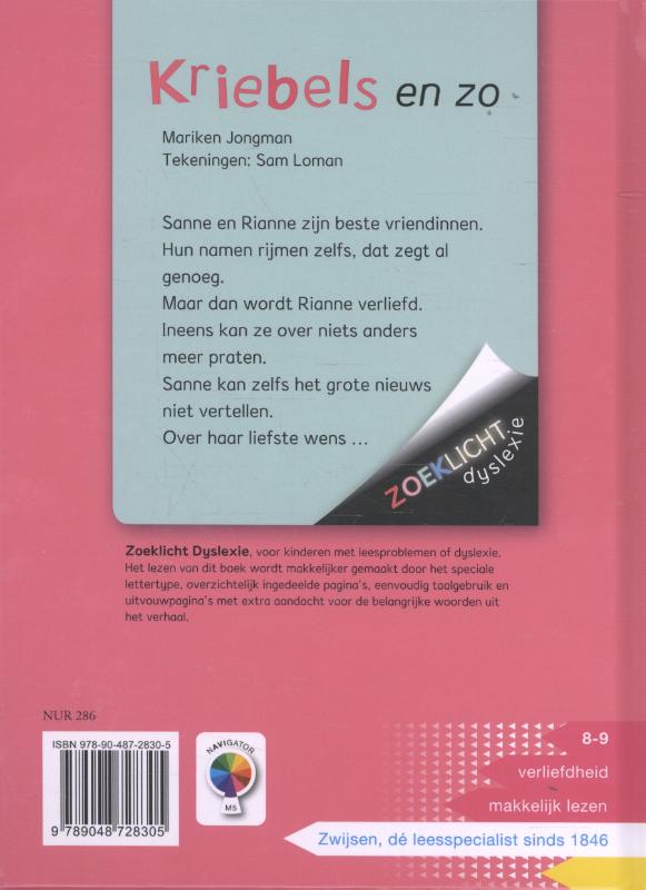 Kriebels en zo / Zoeklicht dyslexie achterkant