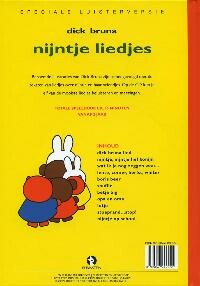 Nijntje liedjes boek met cd achterkant