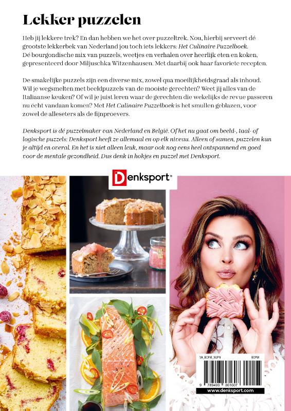 Het Culinaire puzzelboek / Denksport Puzzelboek / 1 achterkant