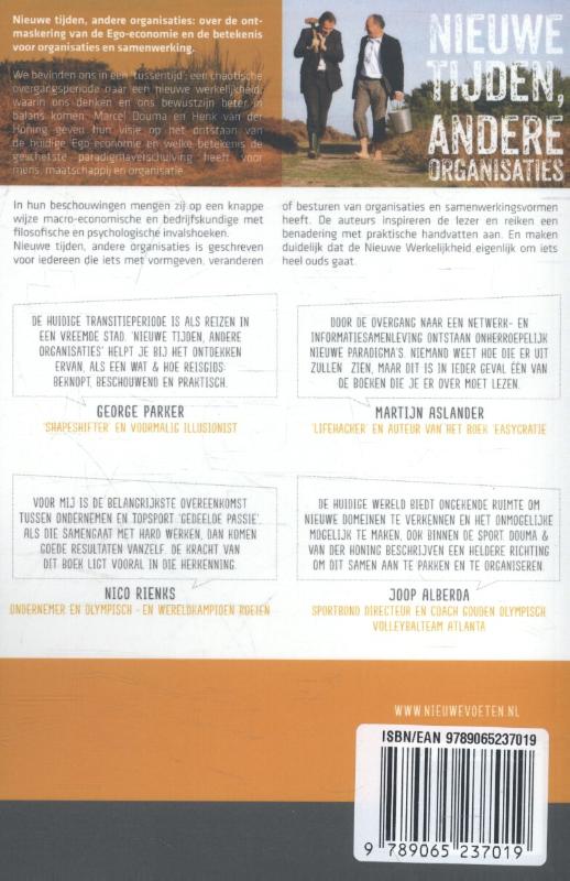 Nieuwe tijden, andere organisaties Nieuwe tijden, andere organisaties achterkant