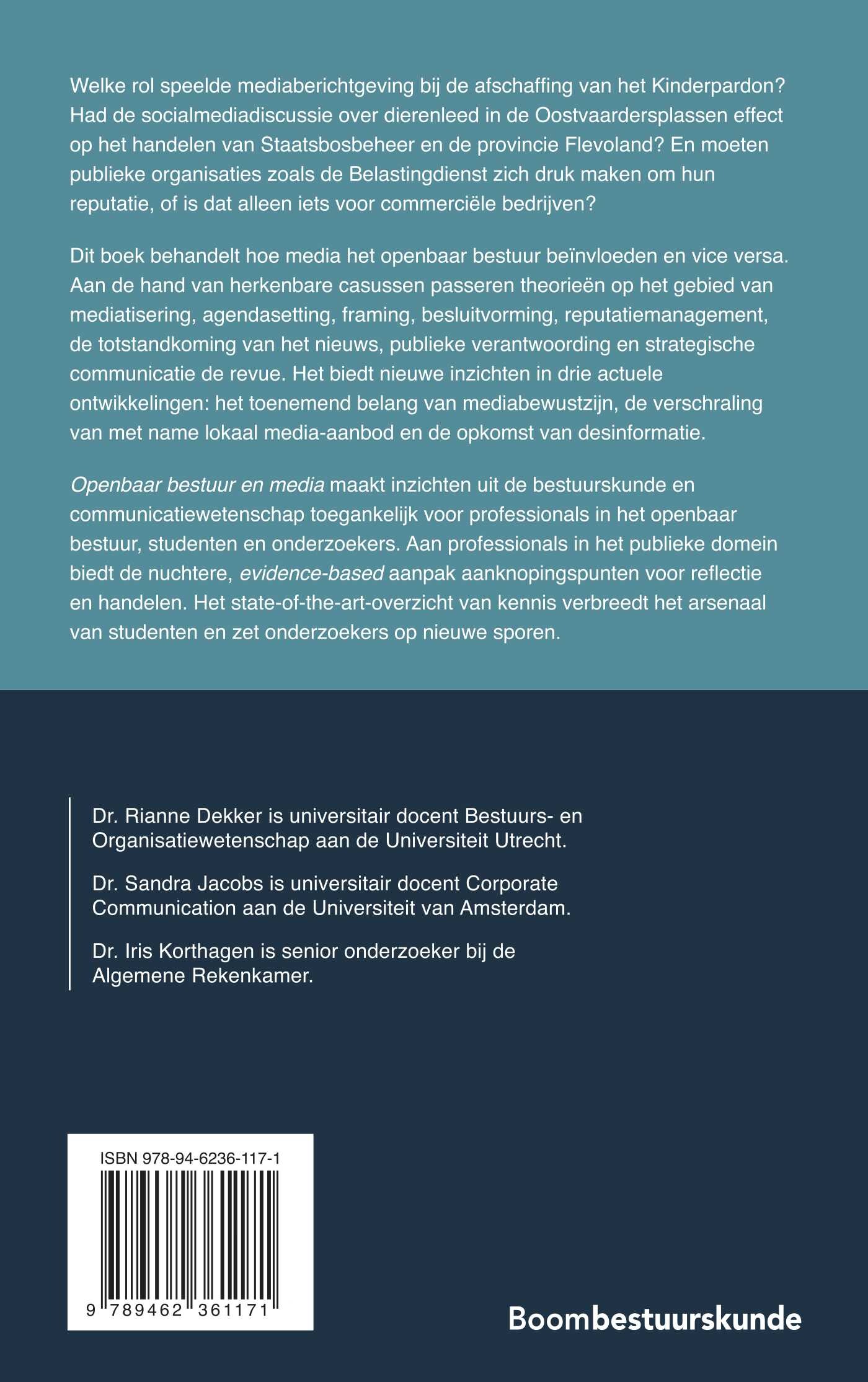 Openbaar bestuur en media / Studieboeken bestuur en beleid achterkant