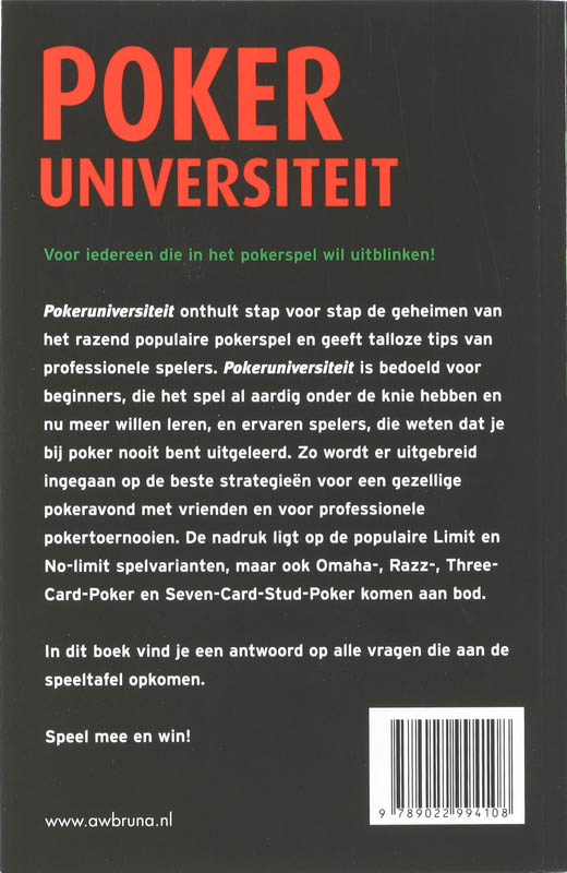 Pokeruniversiteit achterkant