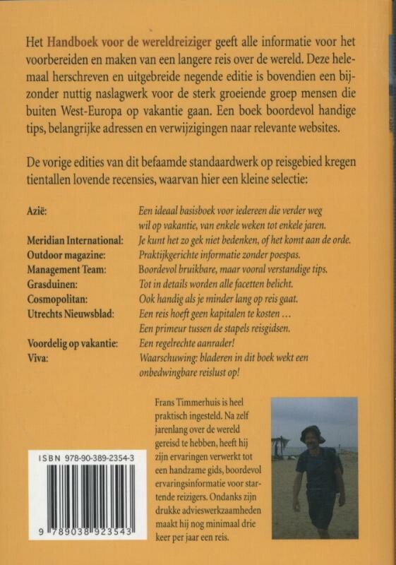 Handboek voor de wereldreiziger achterkant