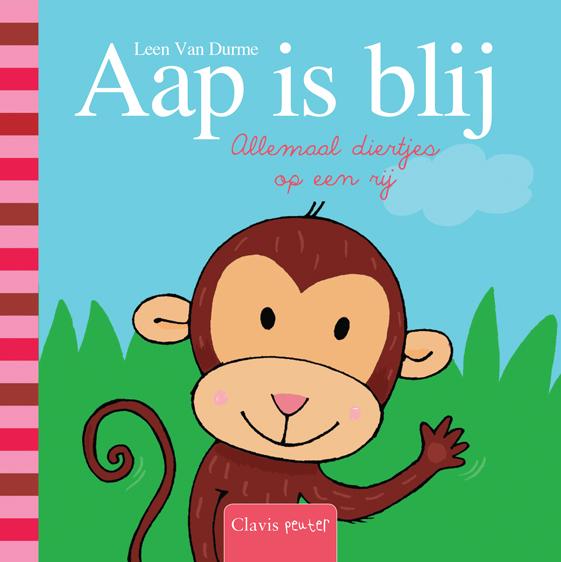 Aap is blij. Allemaal diertjes op een rij