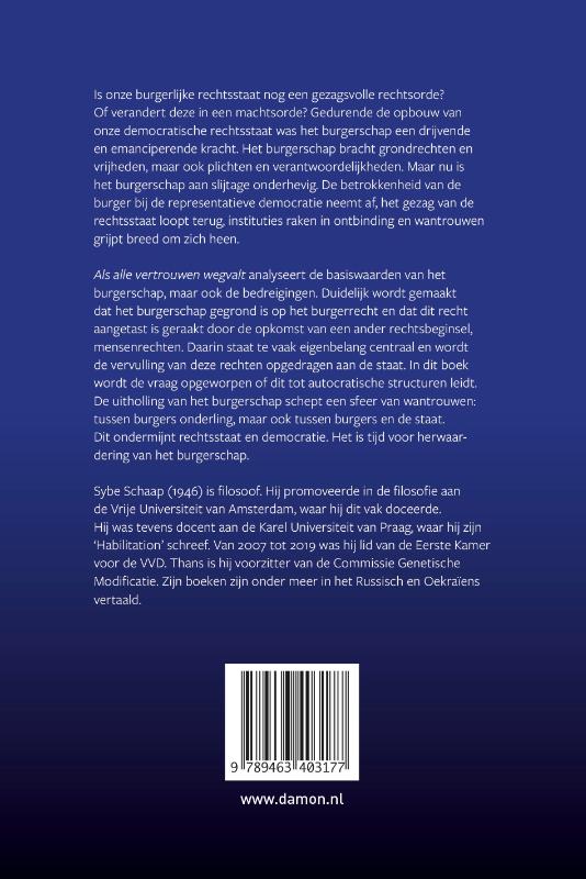 Als alle vertrouwen wegvalt Als alle vertrouwen wegvalt achterkant