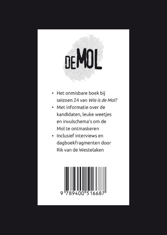 Wie is de Mol? - Molboekje 2024 achterkant