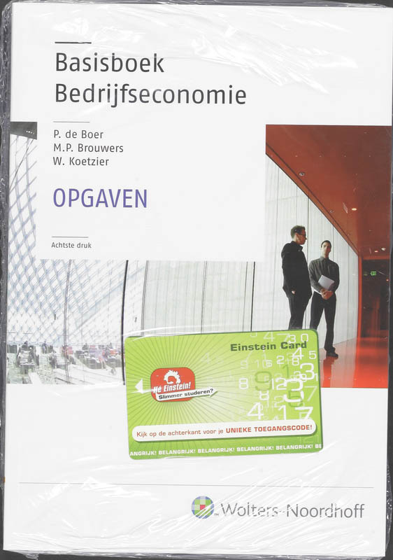 P. de Boer Basisboek Bedrijfseconomie - Opgavenboek