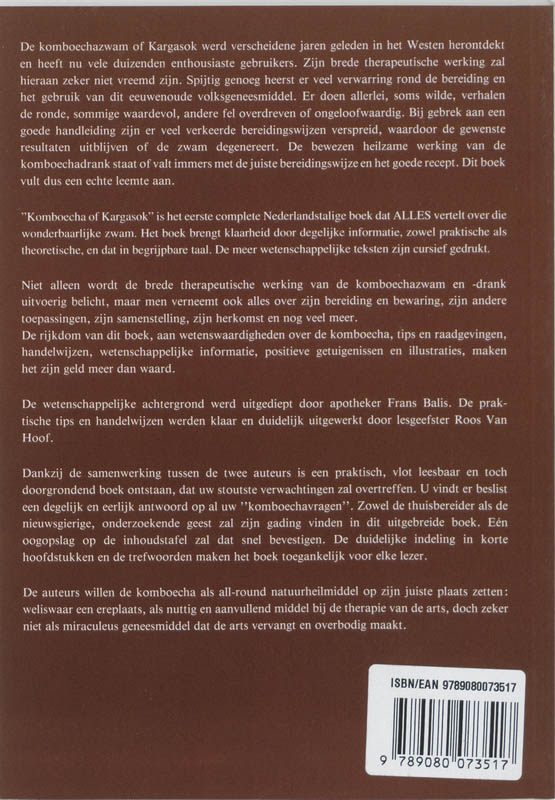 KOMBOECHA OF KARGASOK achterkant