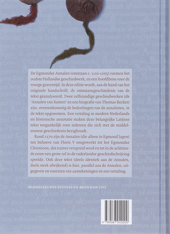 Annalen van Egmond / Middeleeuwse studies en bronnen / 107 achterkant