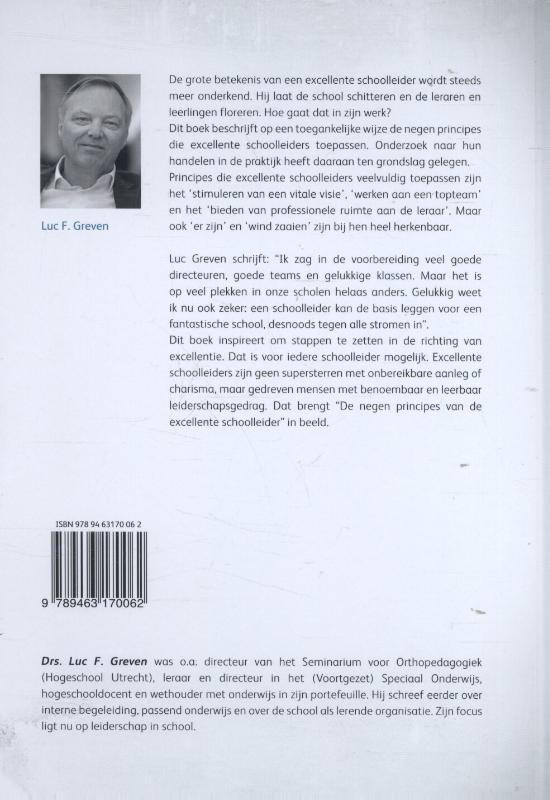 De 9 principes van de excellente schoolleider / TIBtools De 9 principes van de excellente schoolleider / TIBtools achterkant