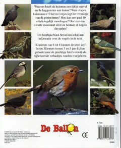 Kleurrijke vogels in de tuin / Wolkjesreeks achterkant