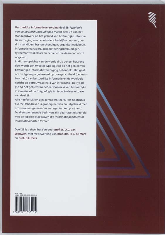Bestuurlijke informatieverzorging / 2B Toepassingen Bestuurlijke informatieverzorging / 2B Toepassingen achterkant