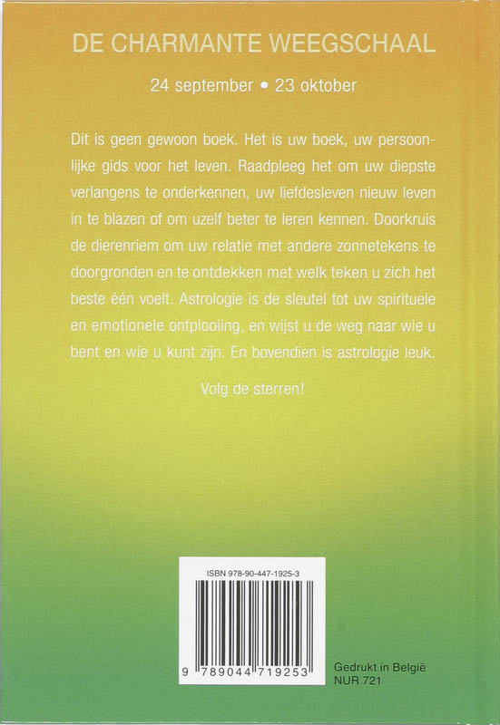 De sterrenbeelden / De charmante weegschaal achterkant