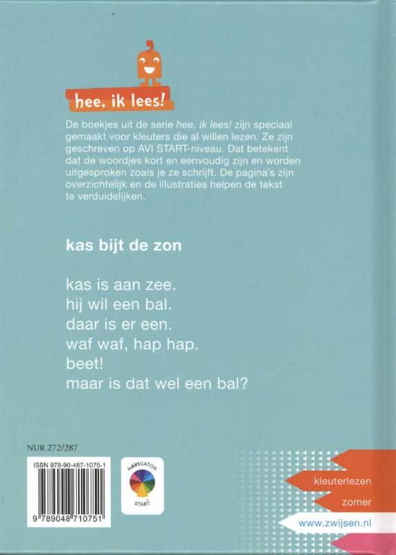 Kas bijt de zon / Hee, ik lees! achterkant