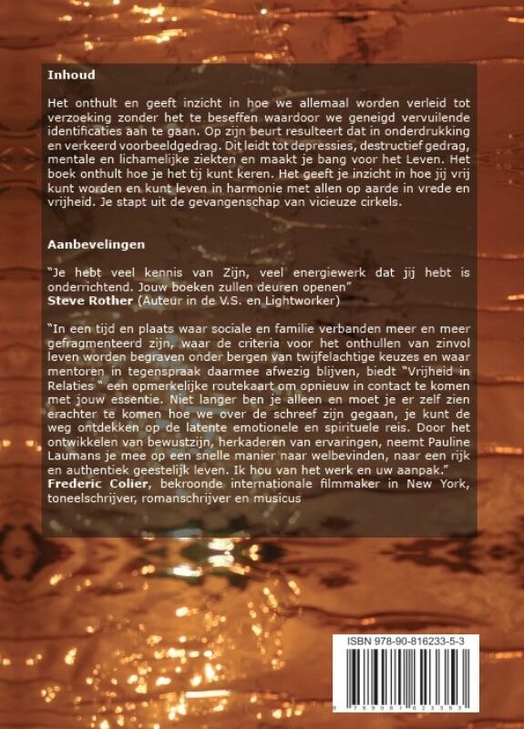 Vrijheid in Relaties achterkant