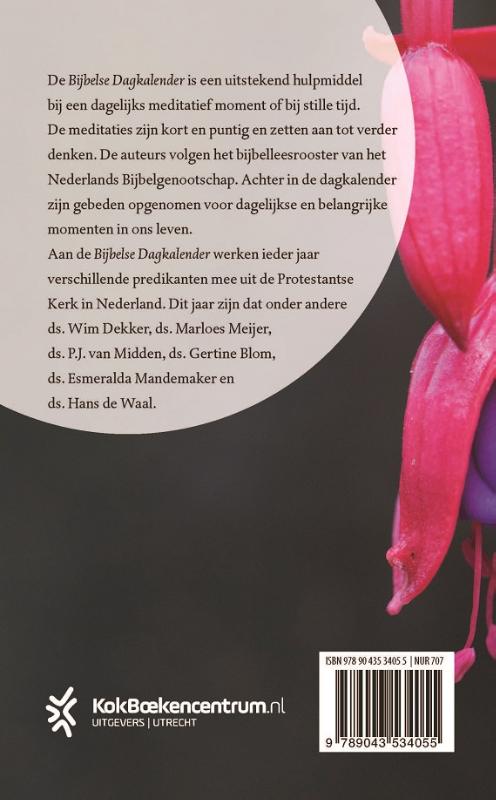 Bijbelse Dagkalender 2021 achterkant