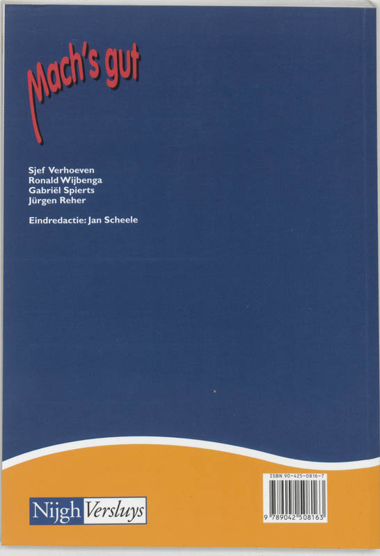 Mach's gut Vwo 4/5/6 Tekstboek achterkant