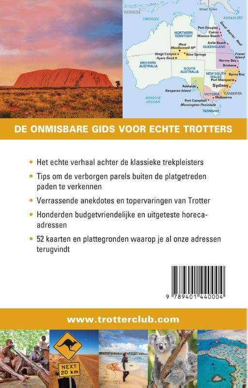Australië / Oostkust + Red Centre / Trotter achterkant