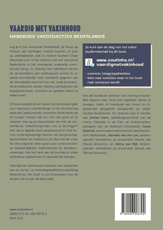 Vaardig met vakinhoud achterkant