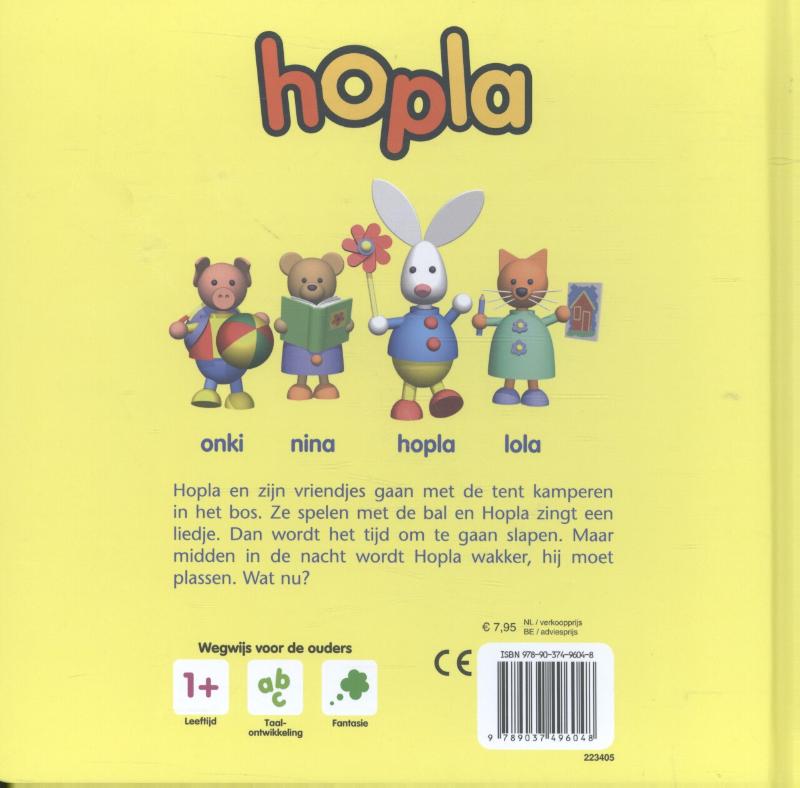 Hopla - Leesboeken 0 - Hopla gaat kamperen achterkant