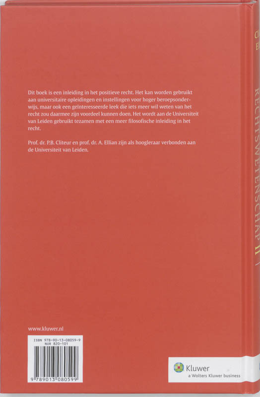 Encyclopedie van de rechtswetenschap 2 / Encyclopedie van de rechtswetenschap achterkant